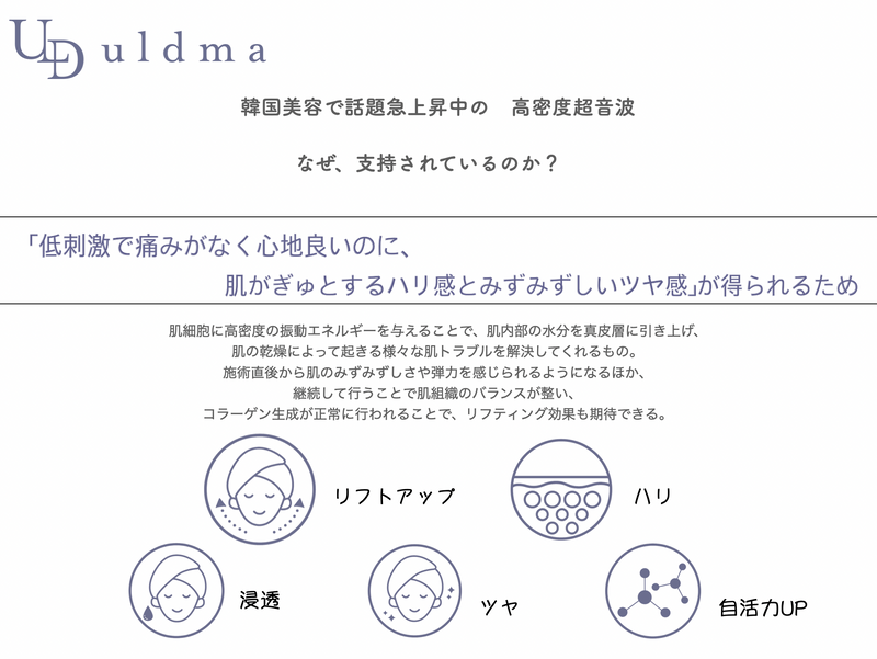 【先行予約受付中】蘇るバルーン肌へ！『Uldma』高密度超音波＿トリプルクロスウエーブ